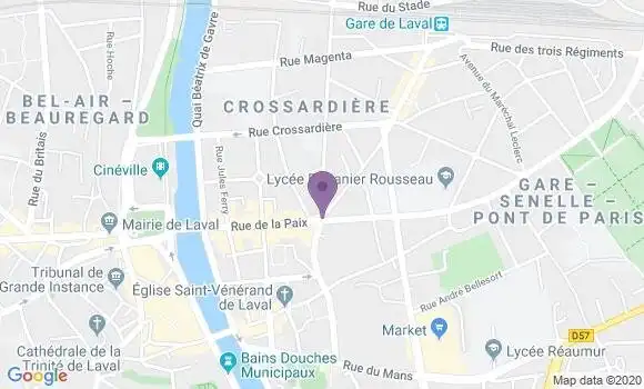 Localisation Crédit Agricole Agence de Laval Saint Etienne