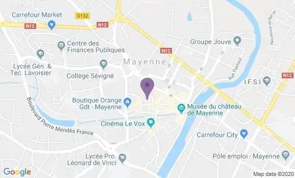 Localisation Crédit Agricole Agence de Mayenne Notre Dame