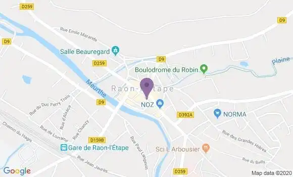 Localisation LCL Agence de Raon l
