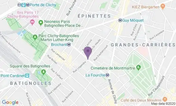 Localisation Crédit Agricole Agence de Paris la Fourche
