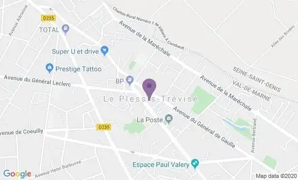 Localisation Crédit Agricole Agence de Le Plessis Trévise