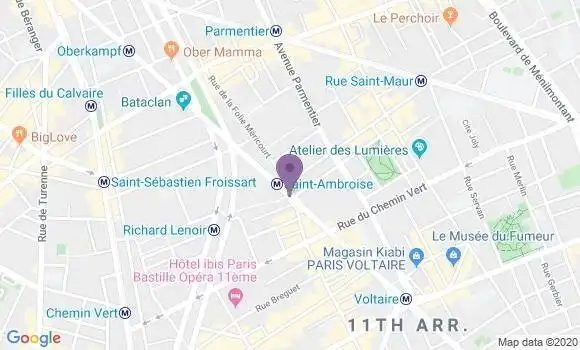 Localisation LCL Agence de Paris Saint Ambroise