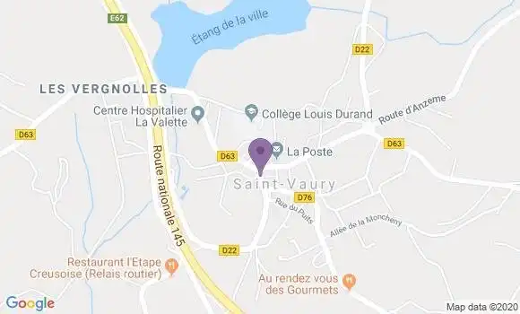 Localisation Crédit Agricole Agence de Saint Vaury