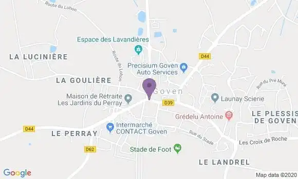 Localisation Crédit Agricole Agence de Goven