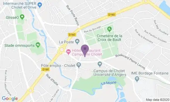 Localisation Crédit Agricole Agence de Cholet Banque Privée