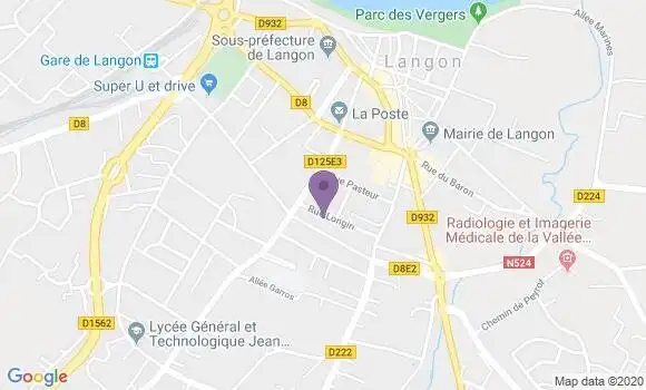 Localisation LCL Agence de Langon
