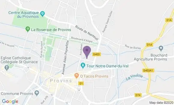 Localisation Crédit Agricole Agence de Provins