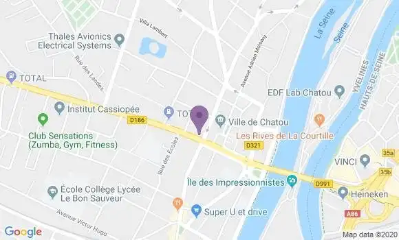 Localisation Crédit Agricole Agence de Chatou