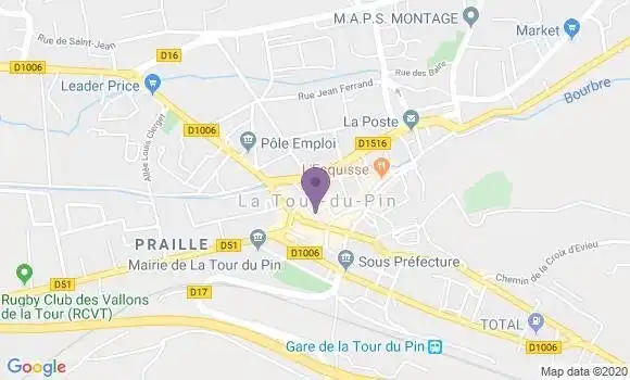 Localisation Crédit Agricole Agence de La Tour du Pin 8 Mai
