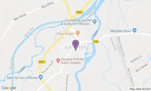 Localisation Crédit Agricole Agence de Sarralbe