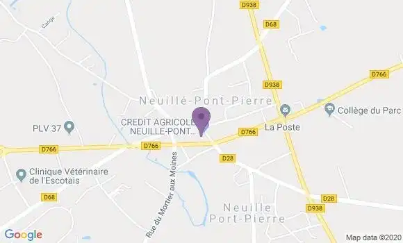 Localisation Crédit Agricole Agence de Neuillé Pont Pierre