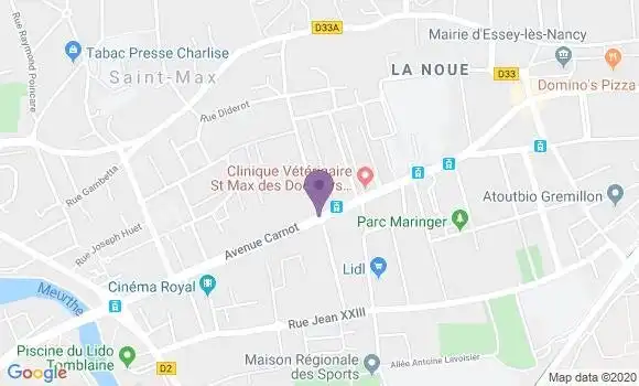 Localisation Crédit Agricole Agence de Saint Max