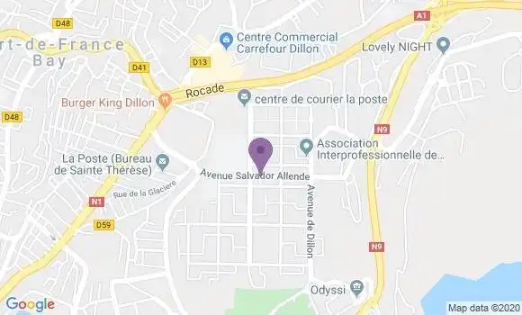 Localisation Crédit Agricole Agence de Fort de France Dillon