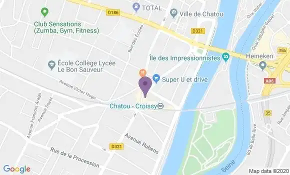 Localisation LCL Agence de Chatou