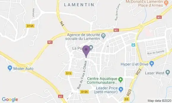 Localisation Crédit Agricole Agence de Lamentin Rue Schoelcher