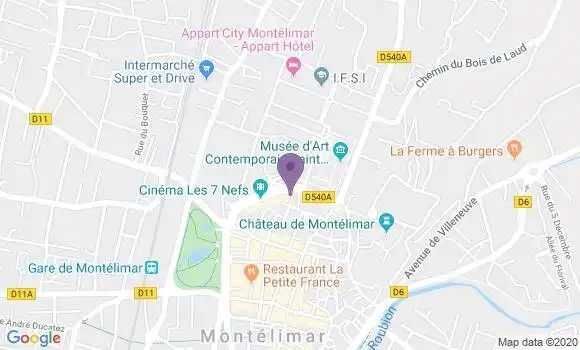Localisation Crédit Agricole Agence de Montélimar Saint Martin