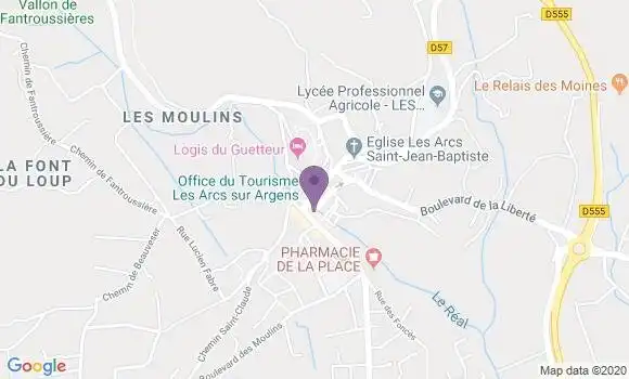 Localisation Crédit Agricole Agence de Les Arcs