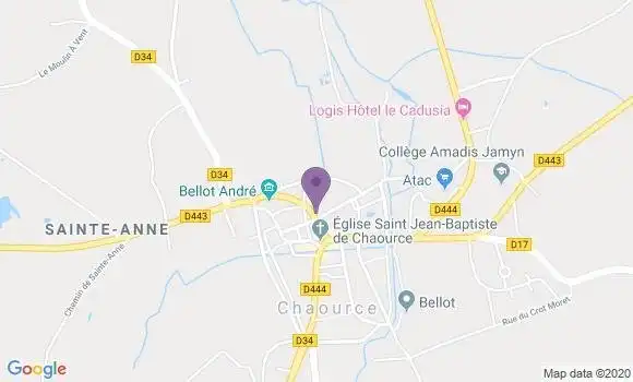 Localisation Crédit Agricole Agence de Chaource