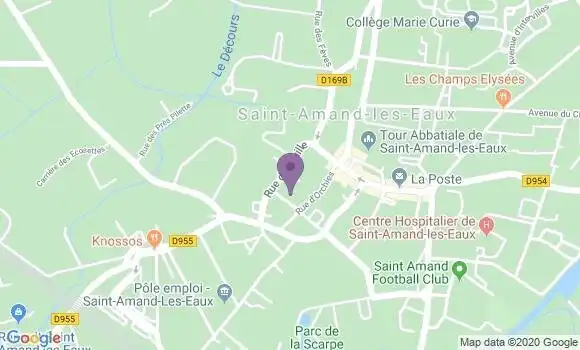 Localisation Crédit Agricole Agence de Saint Amand les Eaux