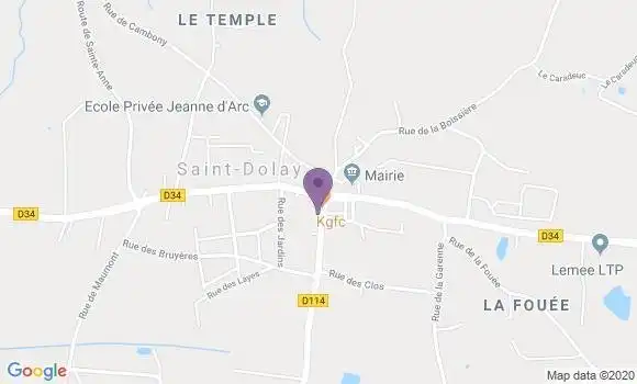 Localisation Crédit Agricole Agence de Saint Dolay