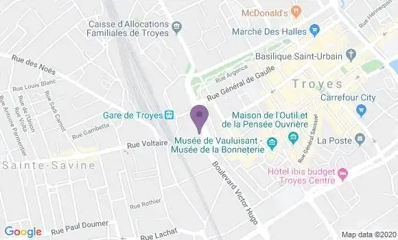 Localisation Crédit Agricole Agence de Troyes Patton