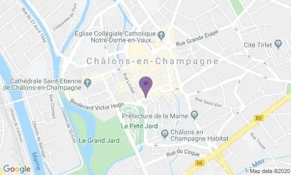 Localisation Crédit Agricole Agence de Châlons en Champagne République