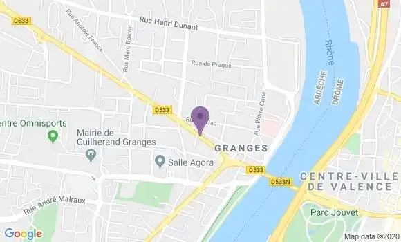 Localisation LCL Agence de Guilherand Granges