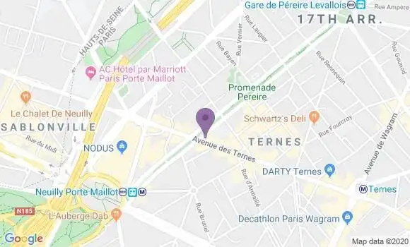 Localisation Crédit Agricole Agence de Paris Ternes