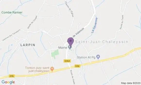 Localisation Crédit Agricole Agence de Saint Just Chaleyssin