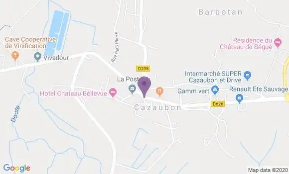Localisation Crédit Agricole Agence de Cazaubon
