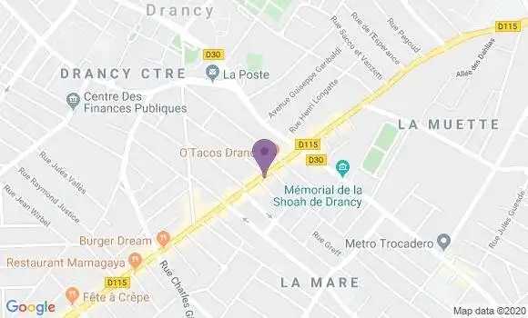 Localisation LCL Agence de Drancy les 4 Routes