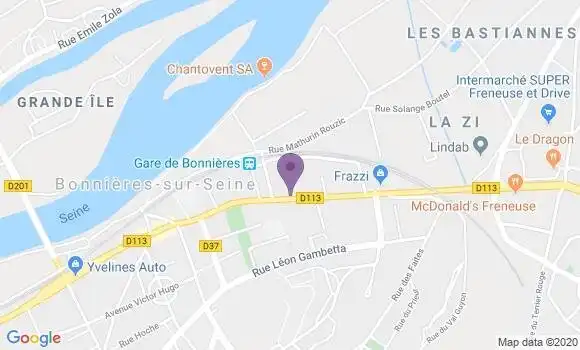 Localisation LCL Agence de Bonnières sur Seine