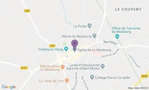 Localisation Crédit Agricole Agence de Le Neubourg