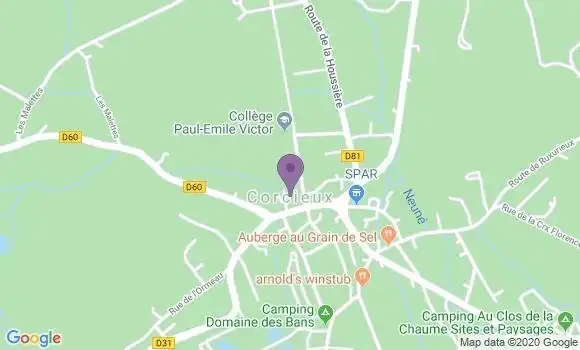 Localisation Crédit Agricole Agence de Corcieux