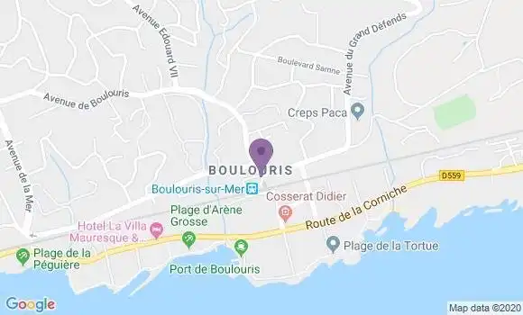 Localisation Crédit Agricole Agence de Saint Raphaël Boulouris