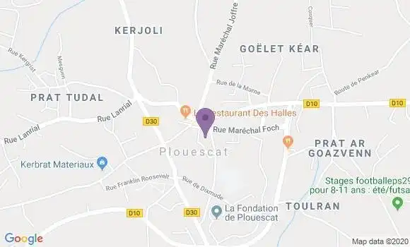 Localisation Crédit Agricole Agence de Plouescat
