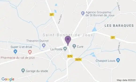 Localisation Crédit Agricole Agence de Saint Bonnet de Joux