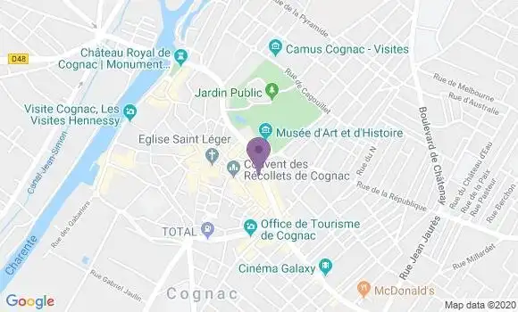 Localisation Société Générale Agence de Cognac