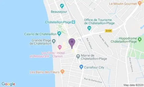 Localisation Crédit Agricole Agence de Châtelaillon Plage