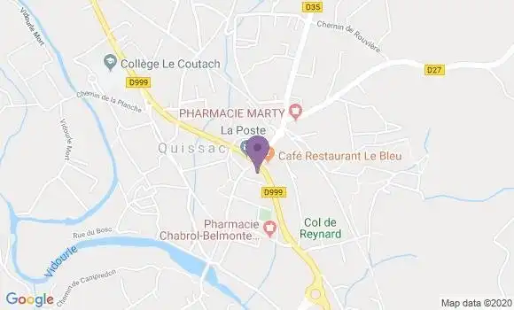 Localisation Crédit Agricole Agence de Quissac