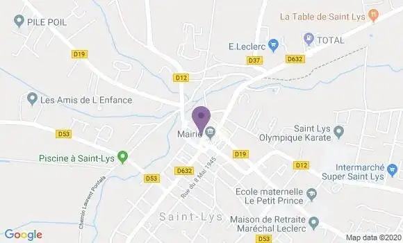 Localisation Crédit Agricole Agence de Saint Lys