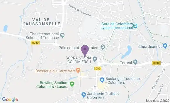 Localisation Crédit Agricole Agence de Colomiers le Perget