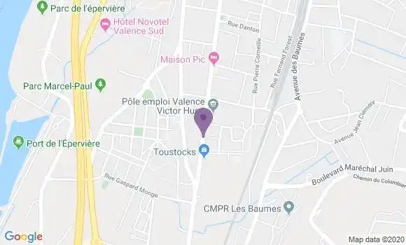 Localisation Crédit Agricole Agence de Valence Hugo Pontet