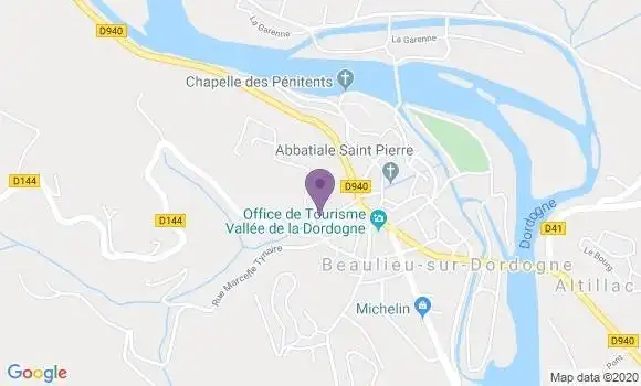 Localisation Crédit Agricole Agence de Beaulieu