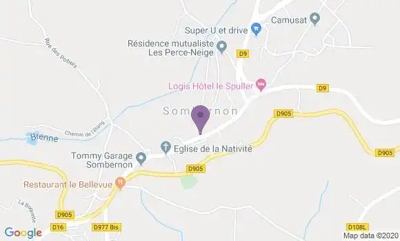 Localisation Crédit Agricole Agence de Sombernon