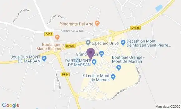 Localisation Crédit Agricole Agence de Saint Pierre du Mont Grand Moun