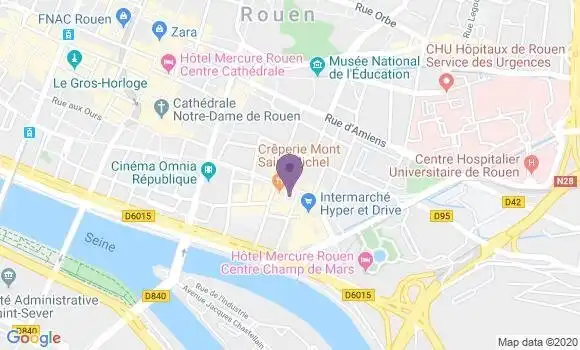Localisation Crédit Agricole Agence de Rouen Saint Marc