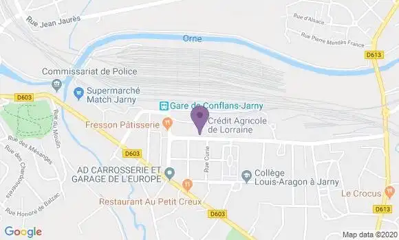 Localisation Crédit Agricole Agence de Jarny