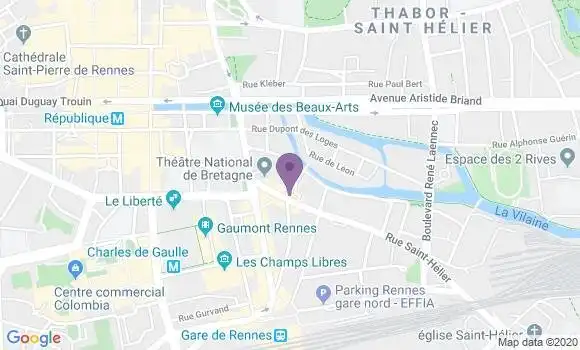 Localisation Crédit Agricole Agence de Rennes Culture