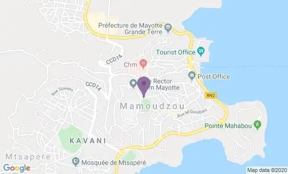 Localisation Crédit Agricole Agence de Mamoudzou Haut Vallons